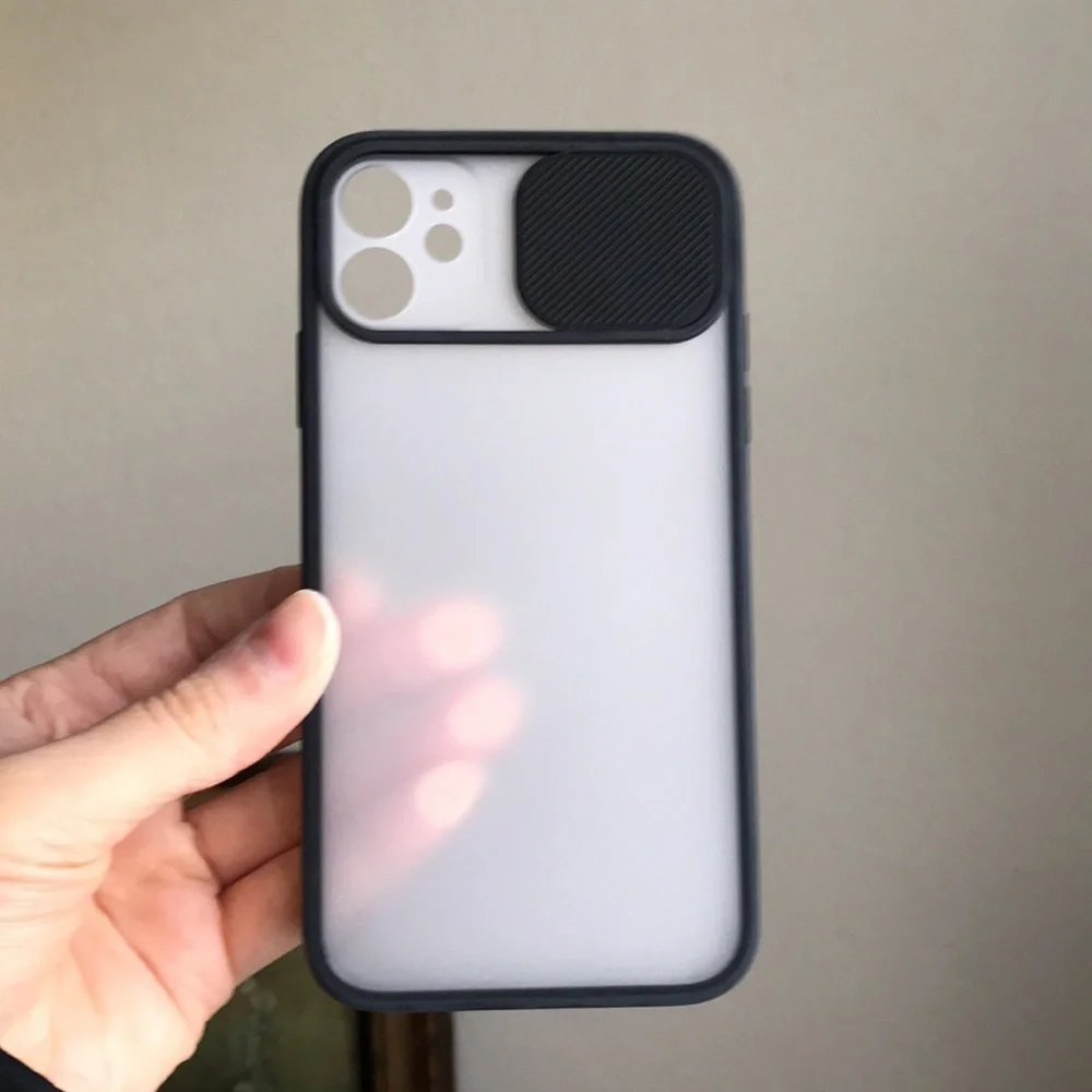 For iPhone 11 phone case with camera slider saver